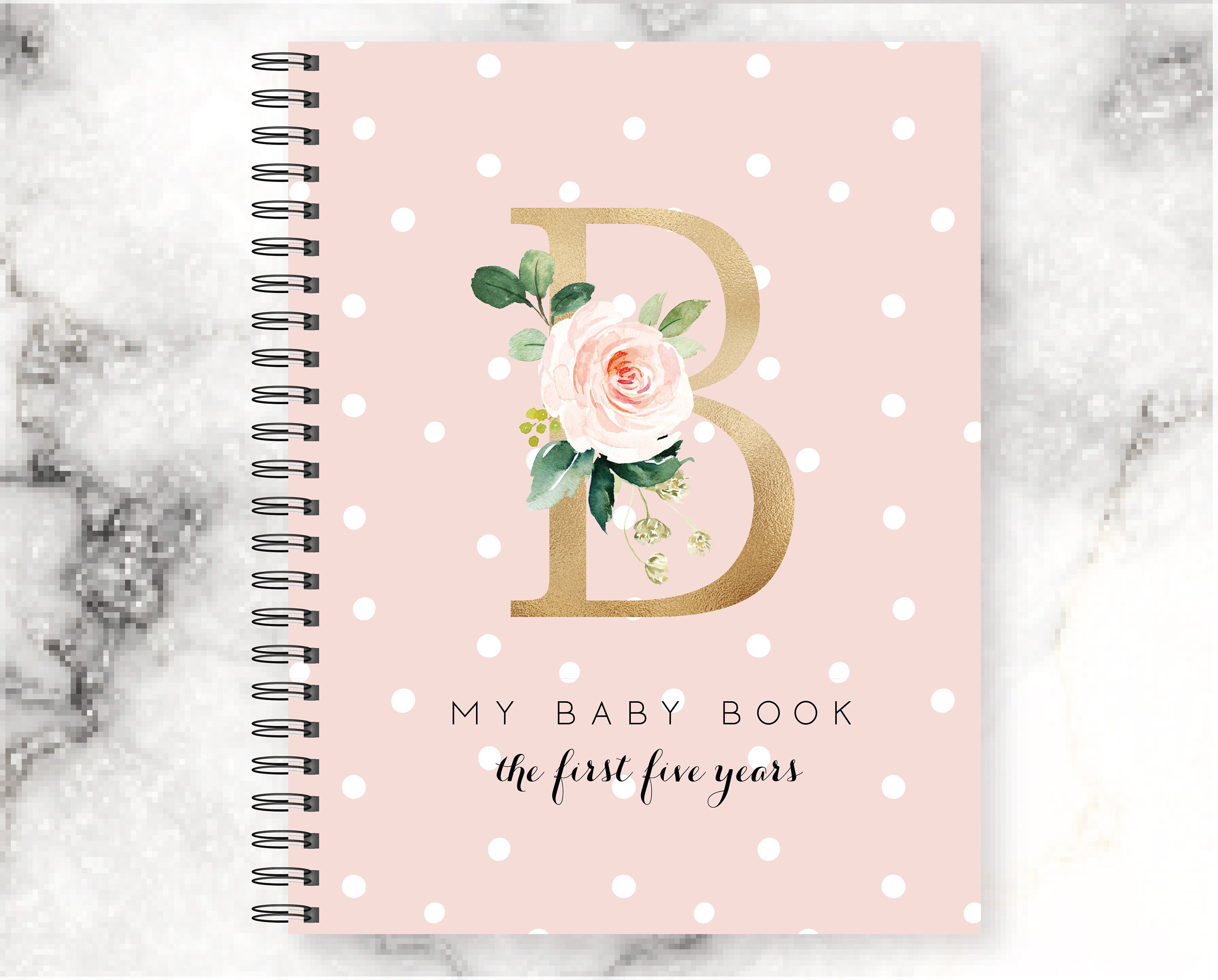 Baby Book CUSTOM PERSONALIZED Baby Girl Journal Pink Baby Etsy