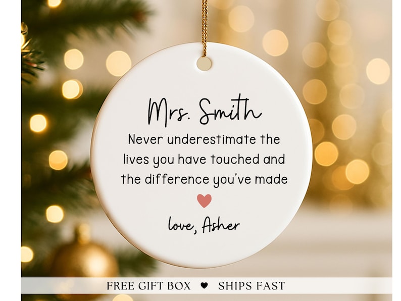 Difference Maker Teacher Ornament