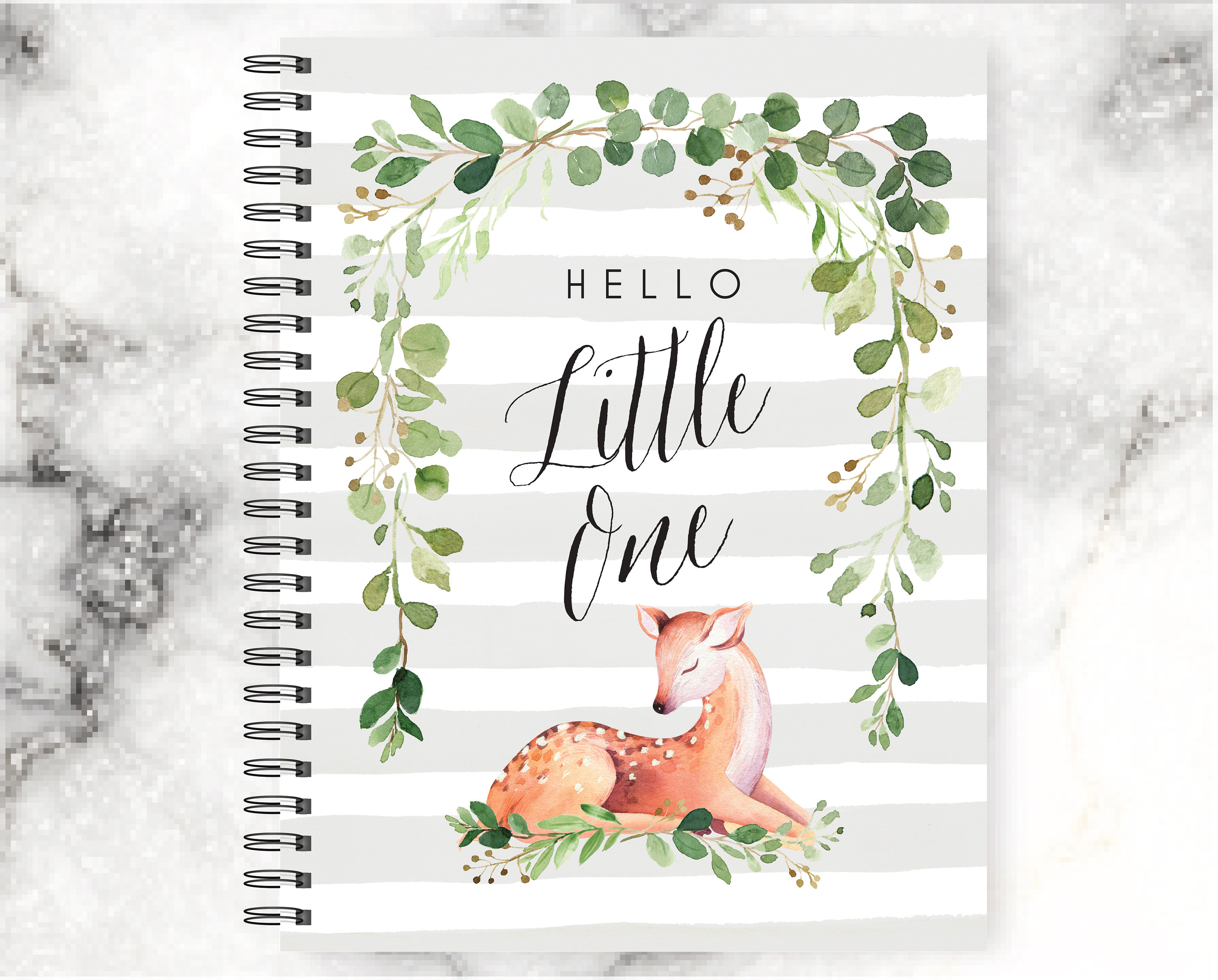 Baby Book Gender Neutral Baby Journal Woodland deer Baby Etsy