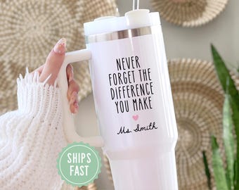Vaso térmico de 1,2 litros para profesores / Regalo personalizado para profesores / Regalo de agradecimiento para profesores / Vaso personalizado para profesores jubilados