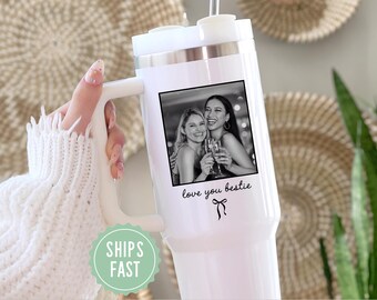 Vaso personalizado de 1,2 litros con foto para tu mejor amiga / Regalo personalizado para mejores amigas / Regalo de amistad con foto / Regalo de cumpleaños para tu mejor amiga / Vaso con foto para tu mejor amiga