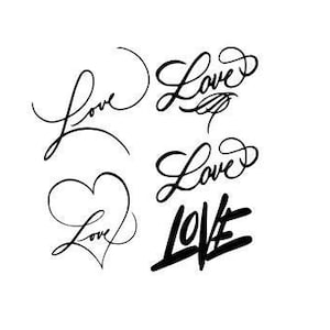 Fuente de script de amor SVG