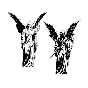 Demon and Angel SVG package (2 files)