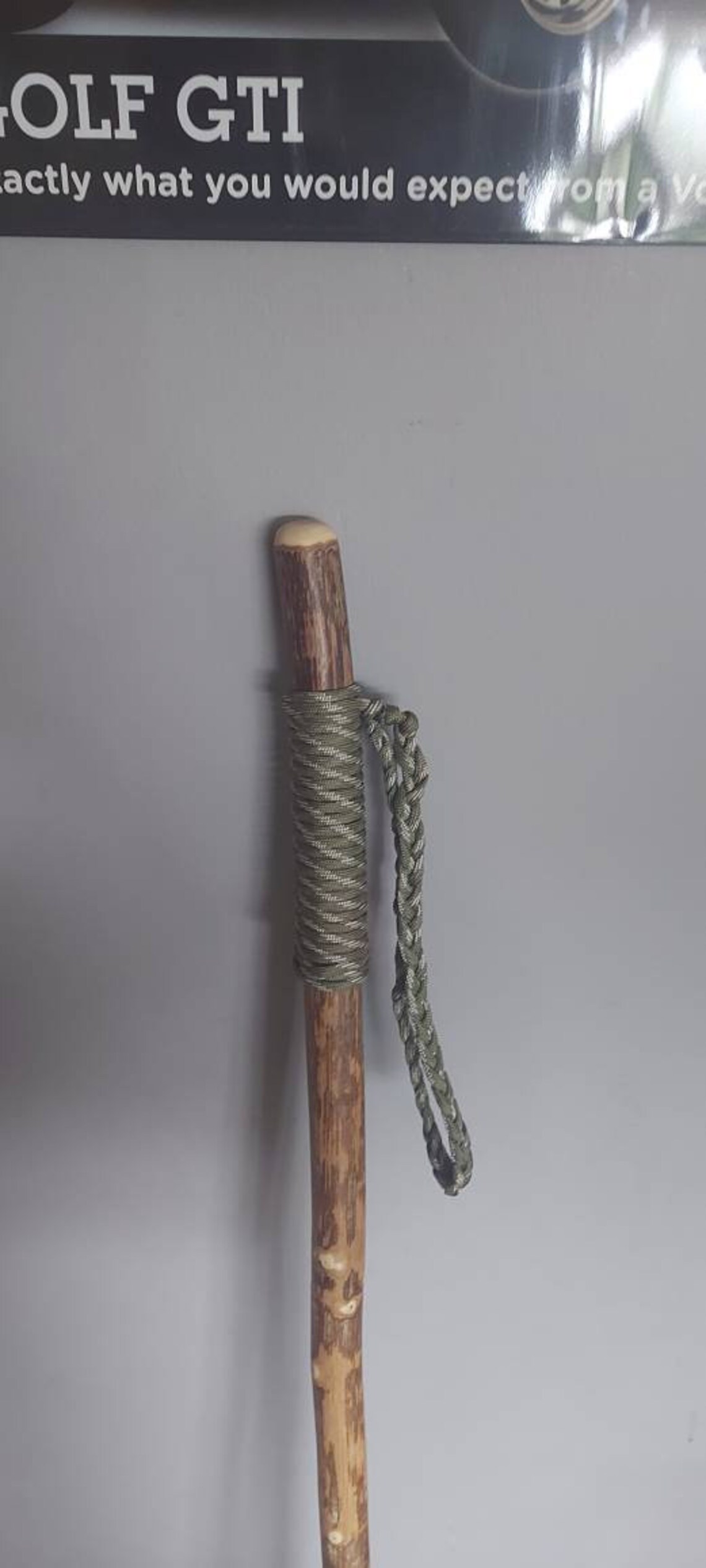 Handmade Hazel hiking rambling walking stick with paracord Etsy