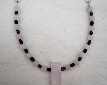 Rose Quartz And Freshwater Pearl Necklace