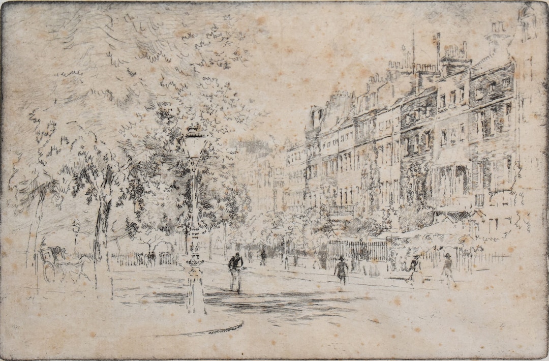 Joseph Pennell Signed Limited Edition Drypoint Etching-cheyne