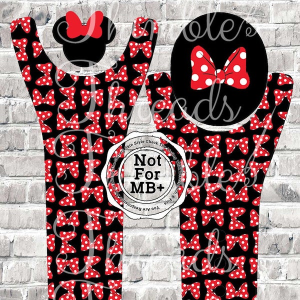 NOT For MB+ | Gal Mouse Big Bow Magic Band 2.0 Decal Skin |  Wrap & Center|  Mouse Head ONLY  | | Mouse Head Only