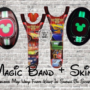 Racing Friends Magic Band + Decal Skin | Only Fits MB+ | 3 Piece Wrap | Video Instructions | 2022 Band