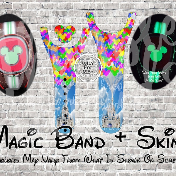 Up and Away Castle Magic Band + Decal Skin | Only Fits MB+ | 3 Piece Wrap | Video Instructions | 2022 Band