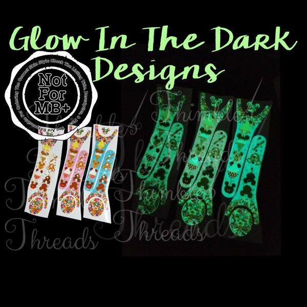 Ships 5/14 NOT For MB+ | Sweet Treats Glow in the Dark Magic Band 2.0 Decal Skin |  Wrap and   |  Puck  or  Mouse | | Mouse Head Only