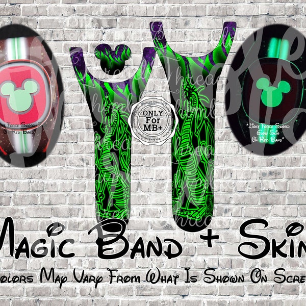 Ships 5/14 Just Evil Dragon Magic Band + Decal Skin | Only Fits MB+ | 3 Piece Wrap | Video Instructions | 2022 Band