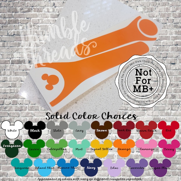Ships 5/14 NOT For MB+ | Solid Color Magic Band 2.0 Decal Skin | | Mouse Head or Puck Icon  |20+ Colors Available|