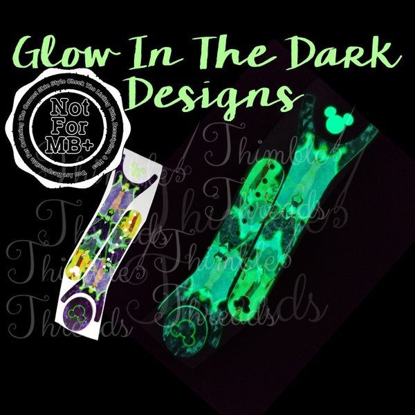 Ships 5/14 NOT For MB+ | Wicked Women Villain Glow in the Dark Watercolor Magic Band 2.0 Decal Skin |  3 Piece | Mouse Head ONLY