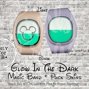Glow In The Dark Magic Band + Puck Decal Skin | Only Fits MB+ | Only Puck | Video Instructions | Solid Or Mouse Cut Out