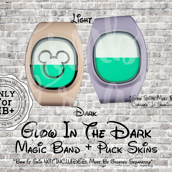 Ships 5/14 Glow In The Dark Magic Band + Puck Decal Skin | Only Fits MB+ | Only Puck | Video Instructions | Solid Or Mouse Cut Out