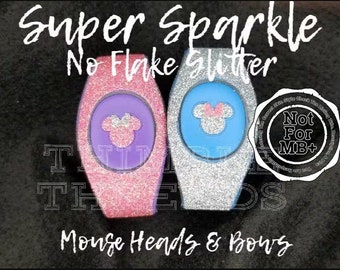 NOT For MB+ | Super Sparkle No Flake Glitter Head OR Bow |   Each Piece Separate | Mouse Head **Or** Bow | Skin not Included