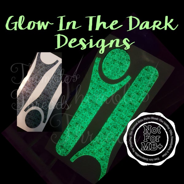 Ships 5/14 NOT For MB+ | Glow in the Dark Haunted Wallpaper Magic Band 2.0 Decal | 3 Piece | Purple or Gray | Also in No Glow | Mouse Head