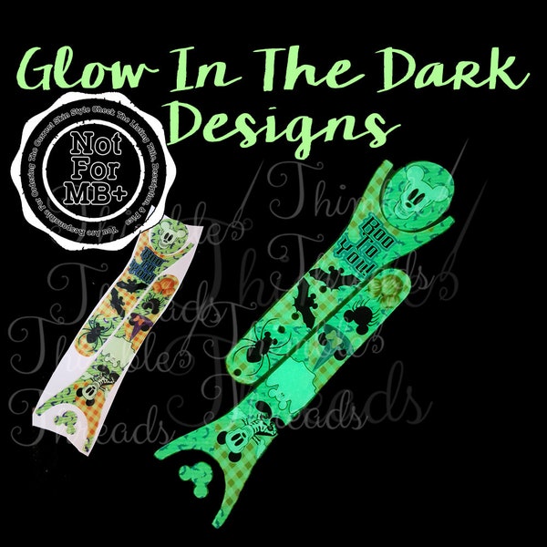 Ships 5/14 NOT For MB+ | Halloween Party MNSSHP Glow in the Dark Magic Band 2.0 Decal Skin | Wrap & |  Mouse Head Only | Mouse Head Only