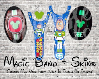 Galactic Hero Magic Band + Decal Skin | Only Fits MB+ | 3 Piece Wrap | Instructions Printed Or Glow | 2022 Band | Studios Toy