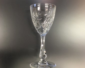 Excellent Condition Val St Lambert Amalfi Pair WineCraft Cocktail Goblets with Platinum Rim and Base Perfect AnniversaryWedding Gift