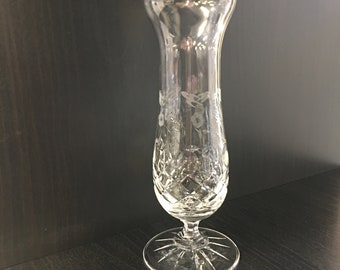 Rogaska Gallia Crystal Bud Vase: Etched Floral Stemware