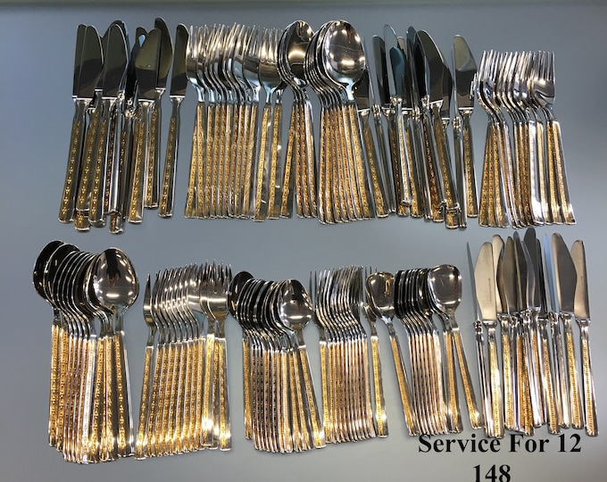 Rostfrei Jager Solingen Roneusil Flatware, German Silverware 148 Pieces