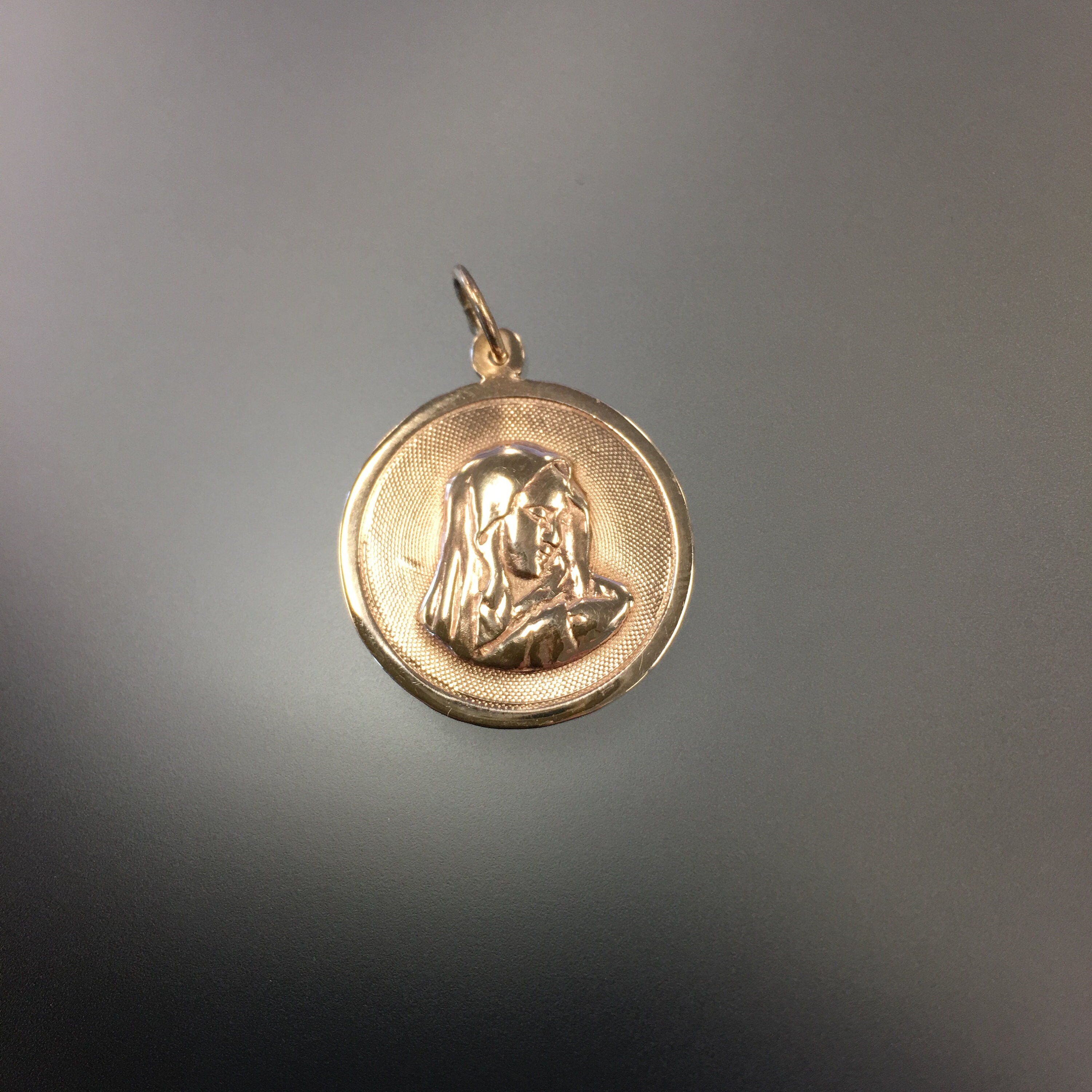 Vintage 10k Gold Virgin Mary Pendant 10k Gold Madonna Etsy