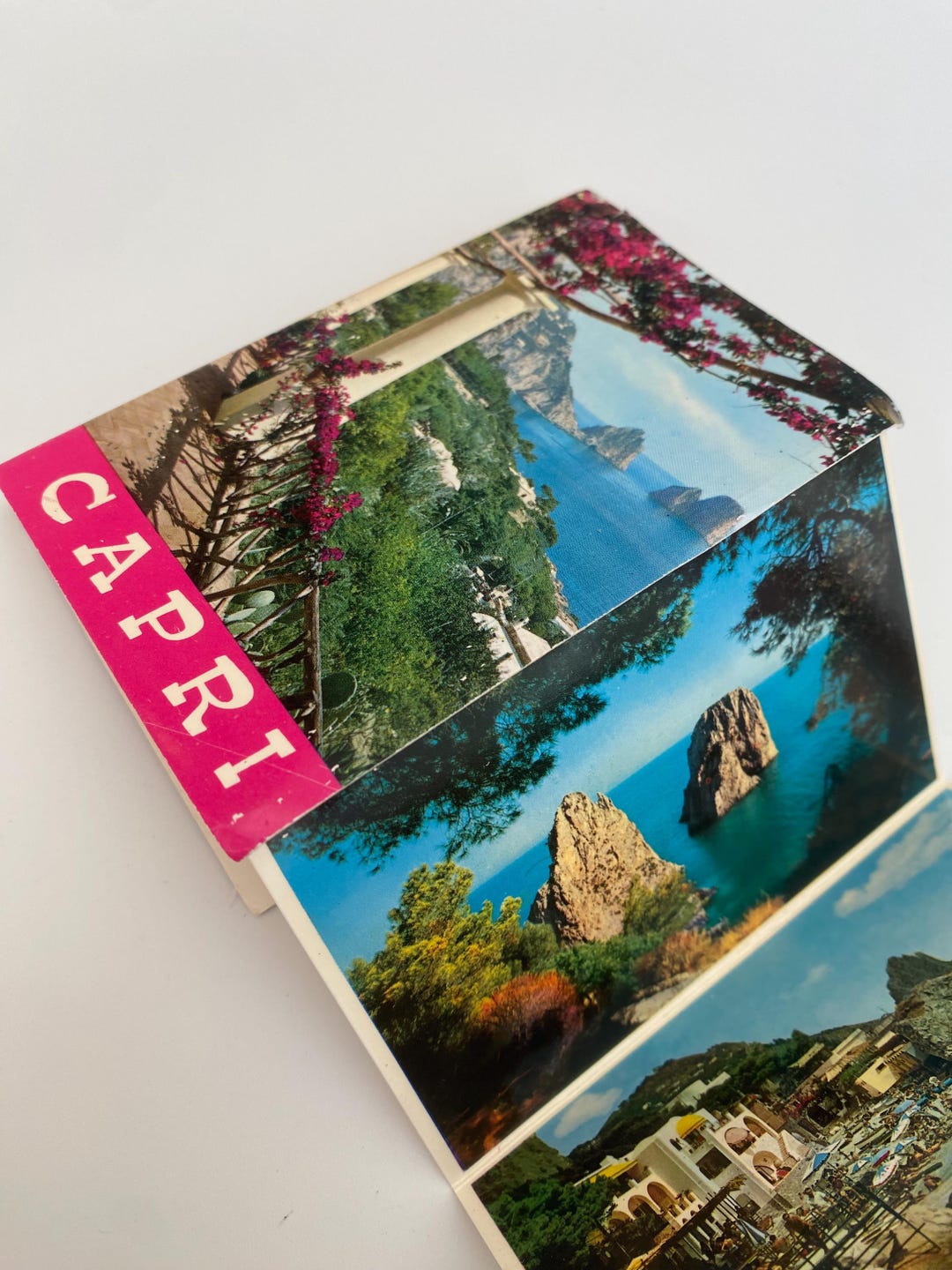 Vintage Postcard Capri Faraglioni Italy Mini Booklet of 4 X 3 Postcards ...