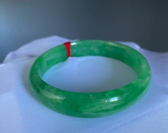 予約済み - 54 mm 翡翠バングル グレードA 翡翠 青緑 4色 (ビルマ翡翠