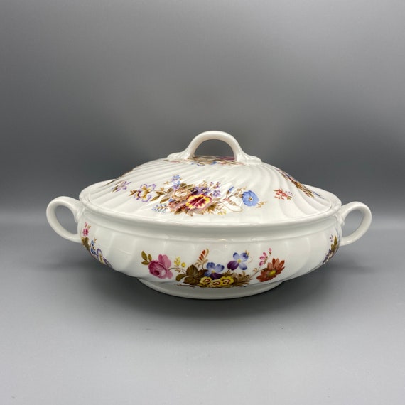英国製   【covered vegetable】 Vintage Aynsley Summertime Covered Vegetable Bowl: English Floral