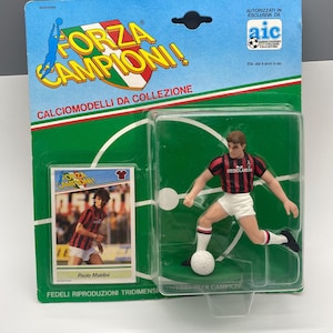 1989 Kenner Forza Campioni Football PAOLO MALDINI Milan Version Figurine & Carte Emballage d'origine