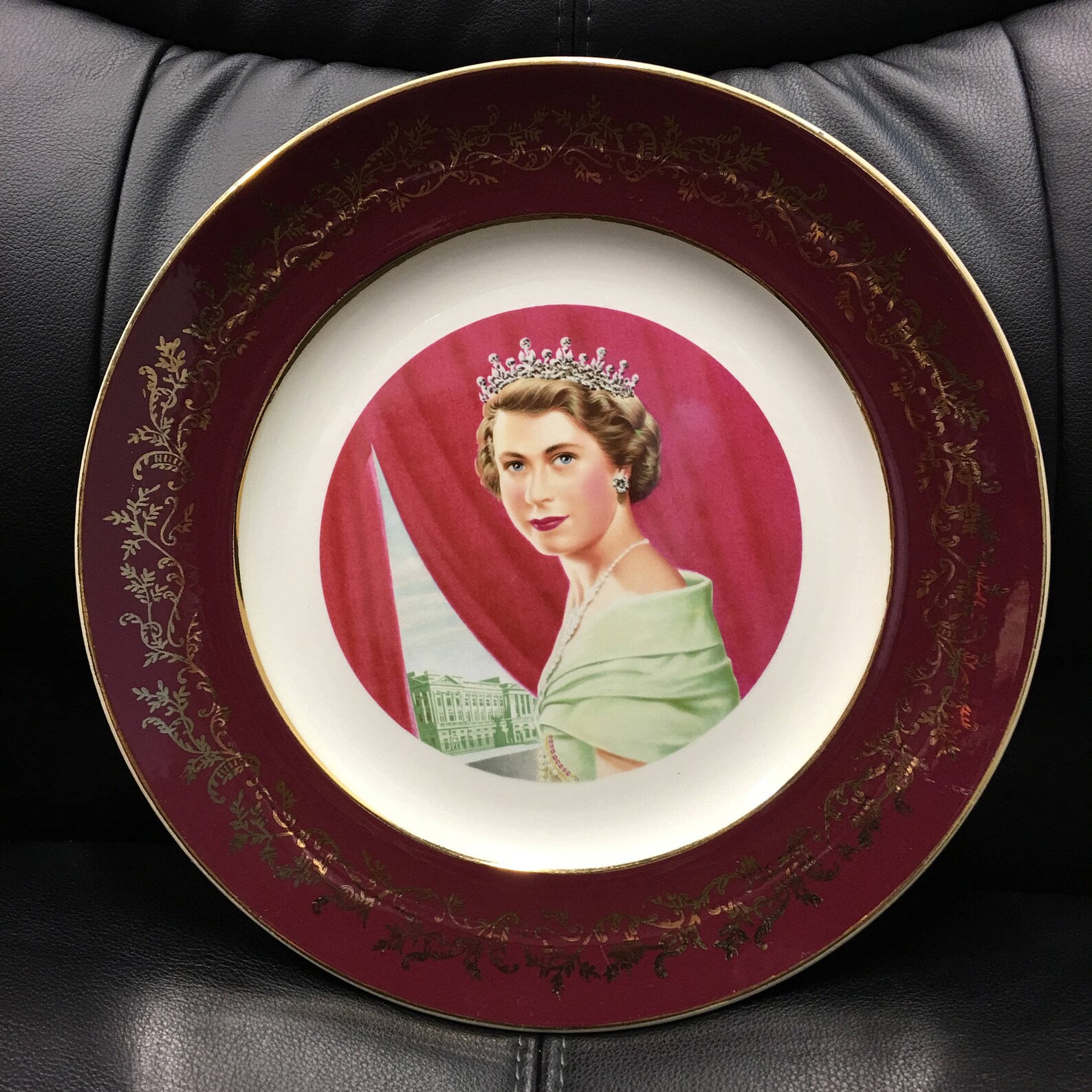 Vintage Queen Elizabeth II Commemorative Plate of the Etsy