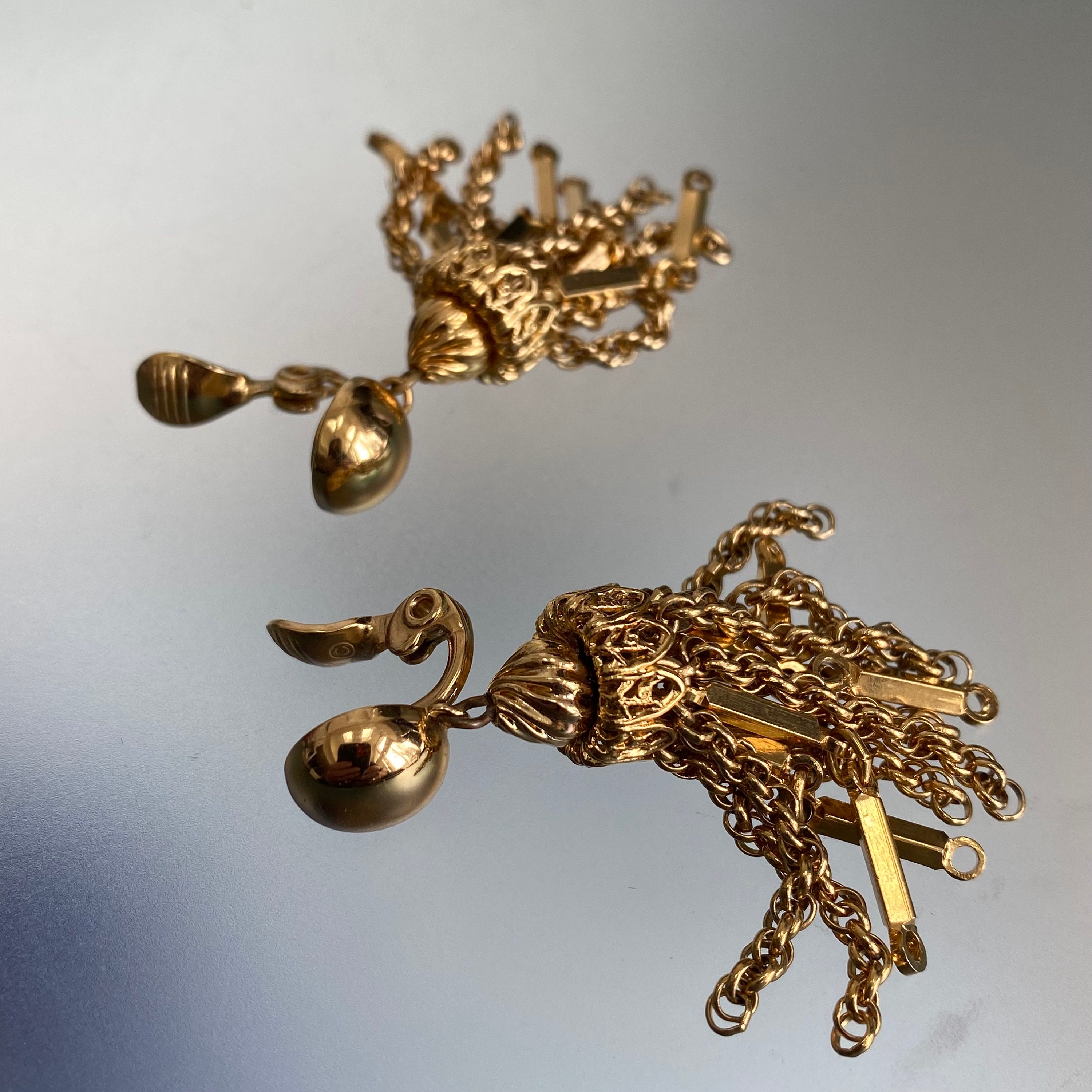 Vintage Monet Abstract Gold Earrings | Admiral Row