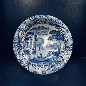 Vintage Spode’s Copeland Round 9” Vegetable Bowl Made in England, Blue Italian, Older SPODE Blue Italian Spode, Made in England Spode