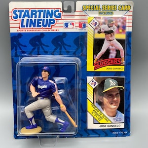 Composition de départ 1993 Jose CANSECO - Figurine et carte de baseball Texas Rangers SLU NEUF dans la boîte
