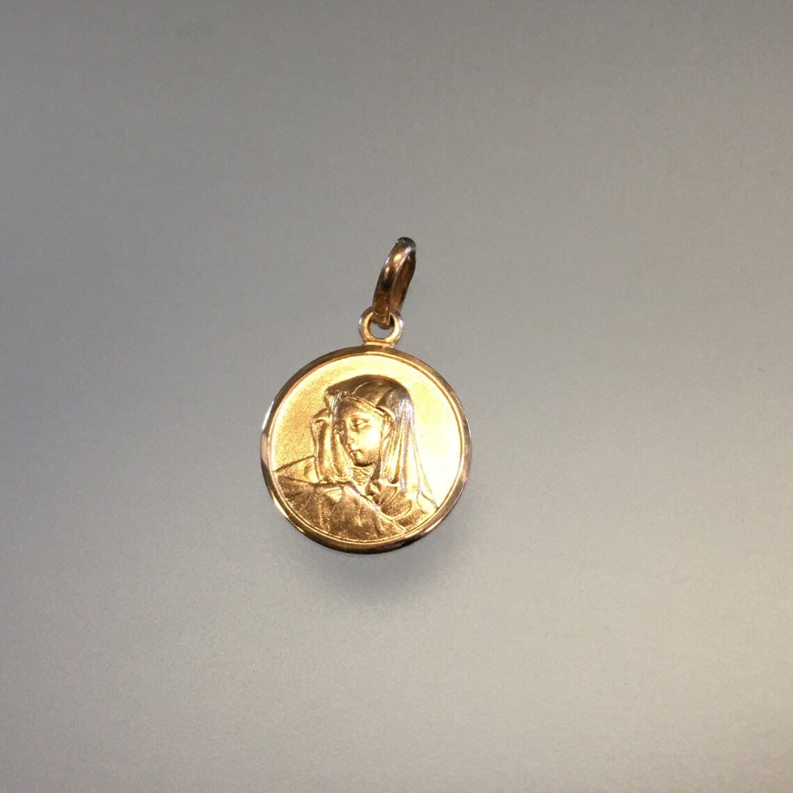 ON HOLDVintage Gold Madonna Pendant in 10k Yellow Gold Virgin Etsy