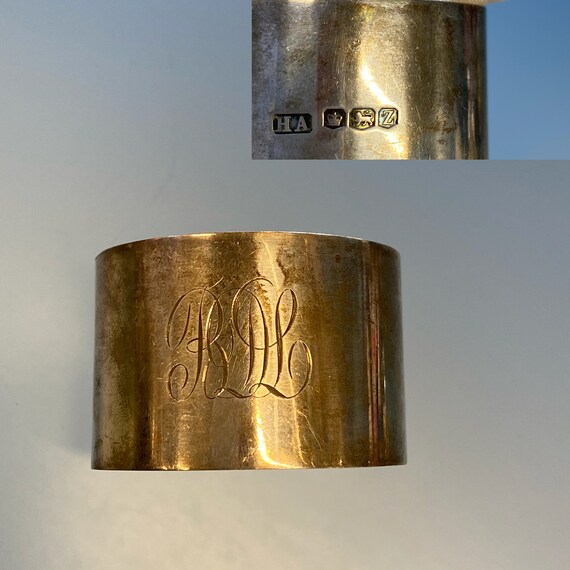 イギリスアンティーク 純銀製 ナフキンリング シェフィールド刻印