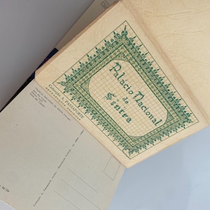 Carte postale vintage Palacio Nacional De Sinatra Portugal, livret souvenir de 4 x 6 cartes postales dépliantes, livre de 11 cartes Coleccao Passaporte