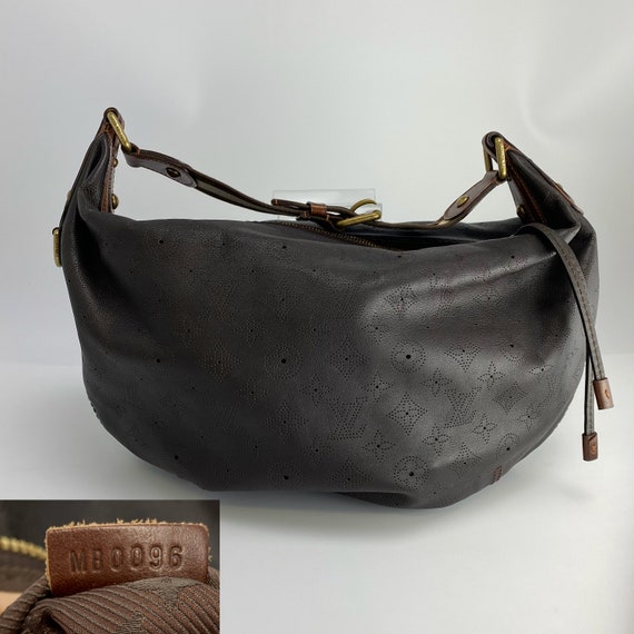 Mahina Monogram Leather Hobo Bag