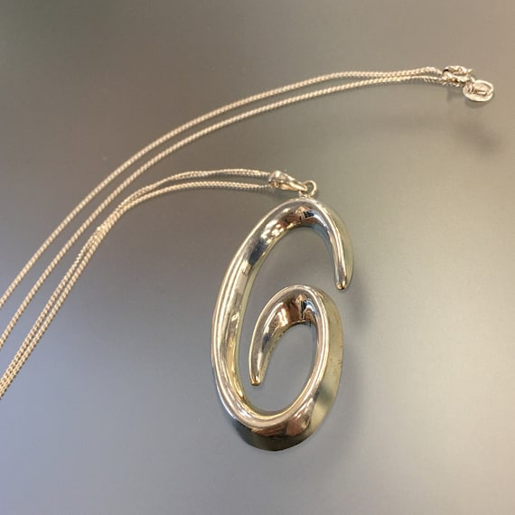 C Monogram, Script Initial Letter C Pendant with … - image 2