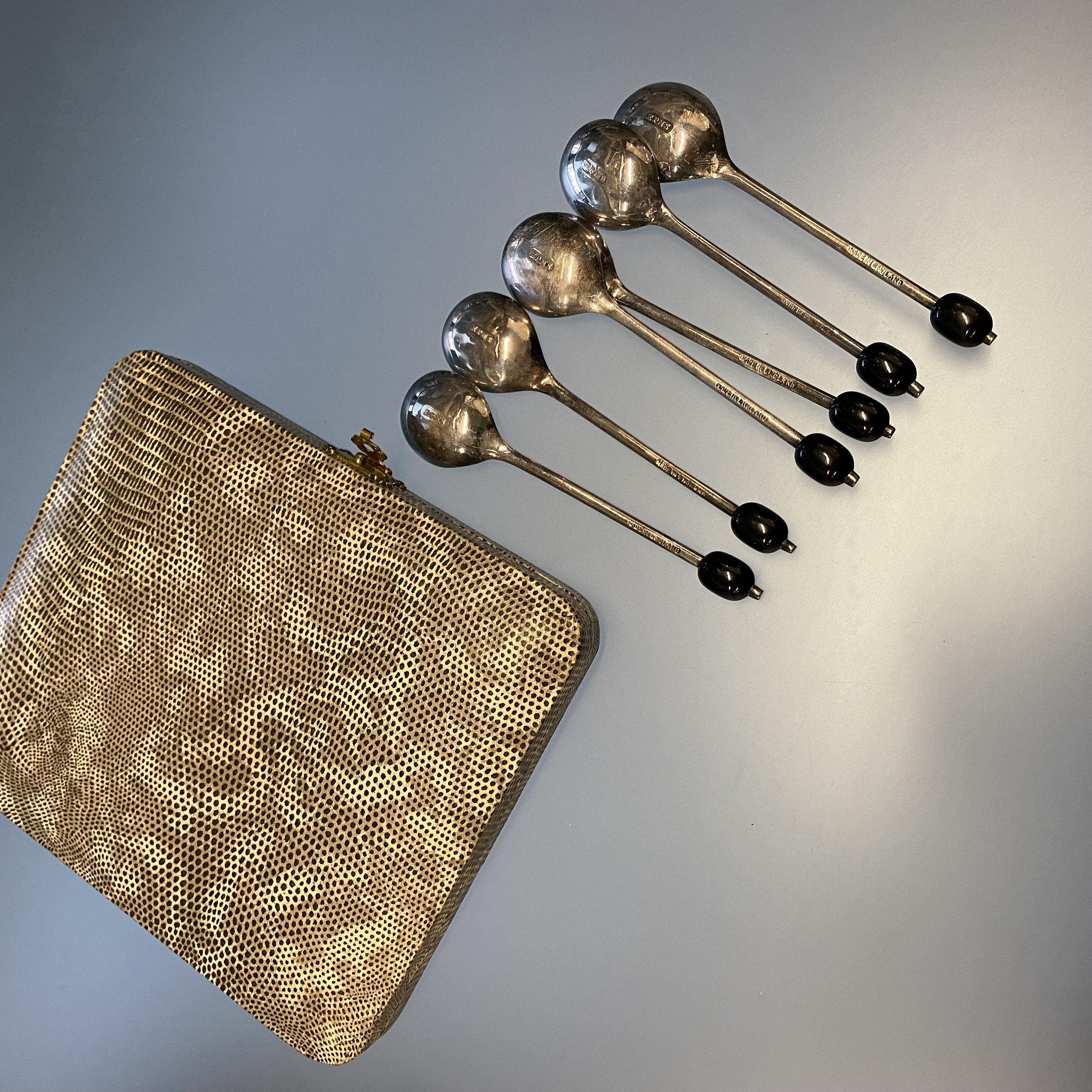 ヴィンテージ EPNS コーヒー豆デミタススプーン - イギリス製、1950