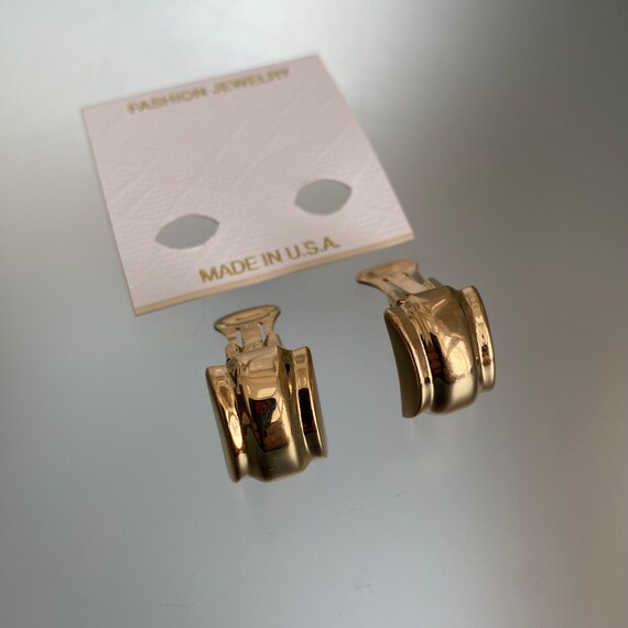 Gold Tone Earrings Gold Plated Earrings Elegant E… - image 7