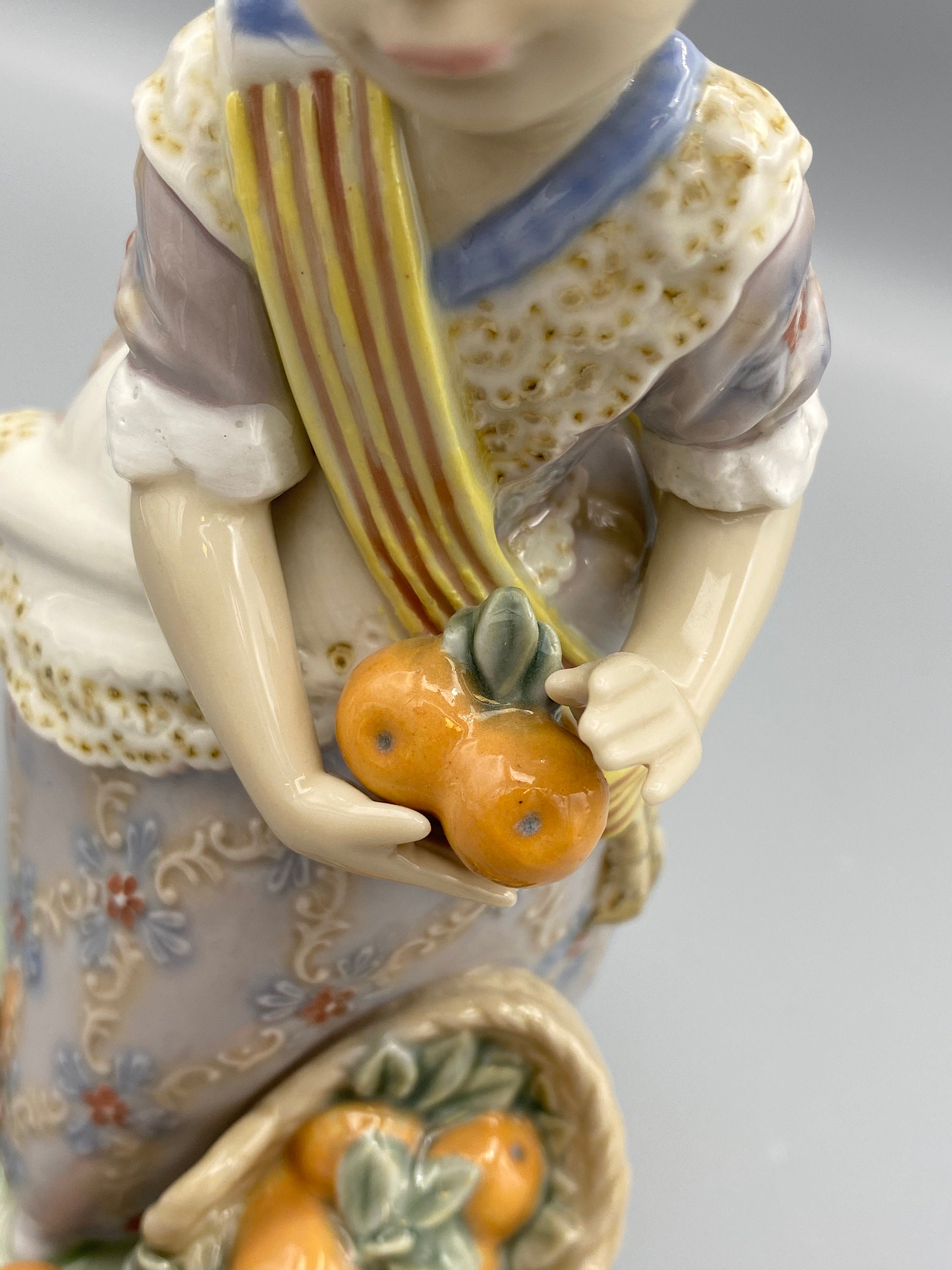 Lladro Valencia Girl With Basket of Oranges Figurine - Etsy