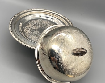 Vintage Forbes Silver Co. Quadruple Silver Plated Covered Butter