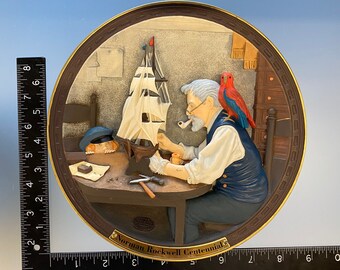 ノーマン・ロックウェル生誕100周年記念プレート：造船所、3D