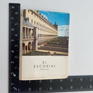 Postal Vintage El Escorial Palacio Madrid Folleto de Recuerdo de 4 x 6 Postales Libro de Postales Desplegable editorial patrimonio nacional