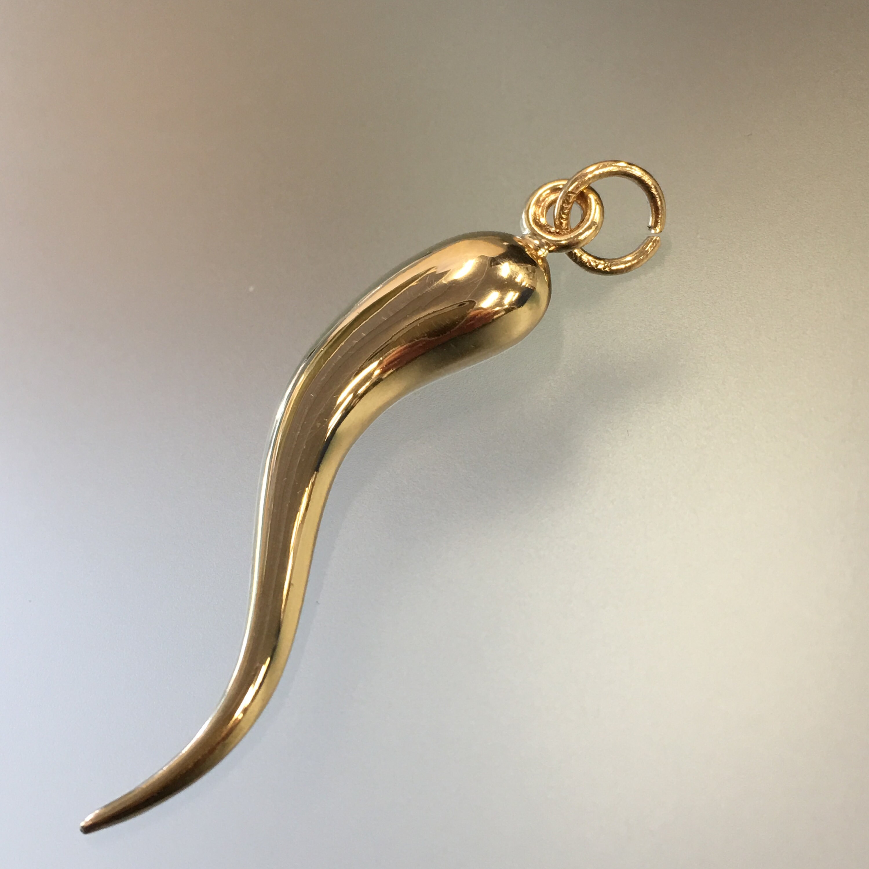 Vintage Italian Horn Pendant 10K Yellow Gold Italian Horn Etsy