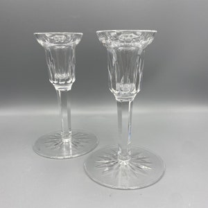 Vintage Pair of Waterford Crystal Candle Holders Waterford Carina Eileen Wedding Gift Anniversary Gift
