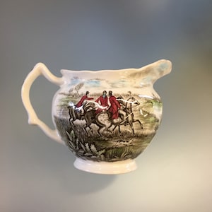 ヴィンテージ ジョンソン ブラザーズ タリーホー クリーマー：イギリスの狩猟風景