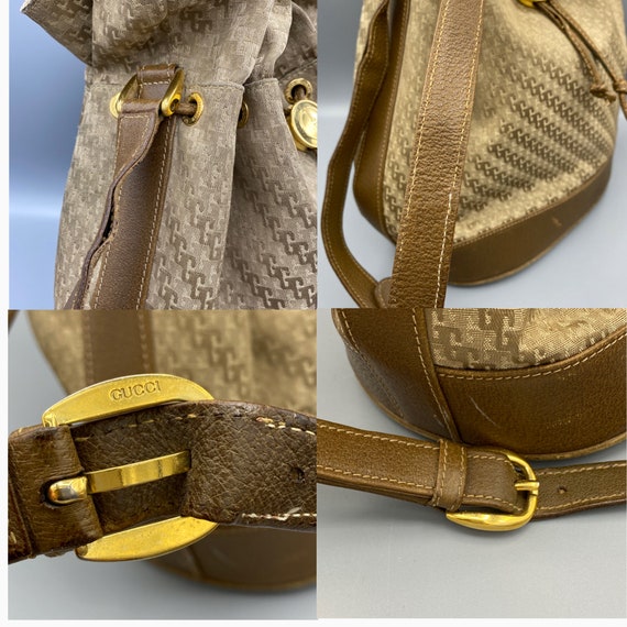 Vintage Raro Gucci PG Paolo Gucci Jacquard Bolso cubo - Etsy España